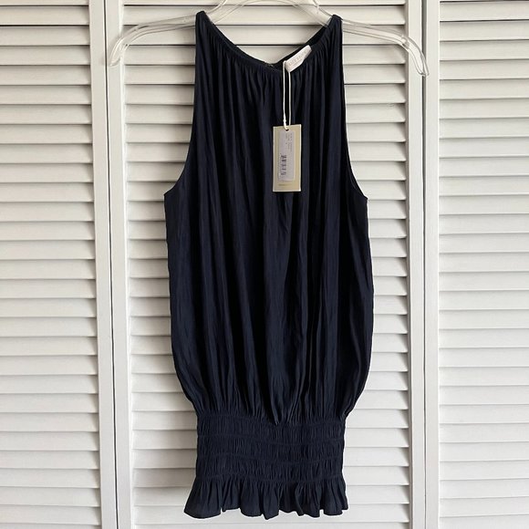NEW with tags Ramy Brook Lauren Sleeveless Top Navy women’s small - Picture 1 of 16